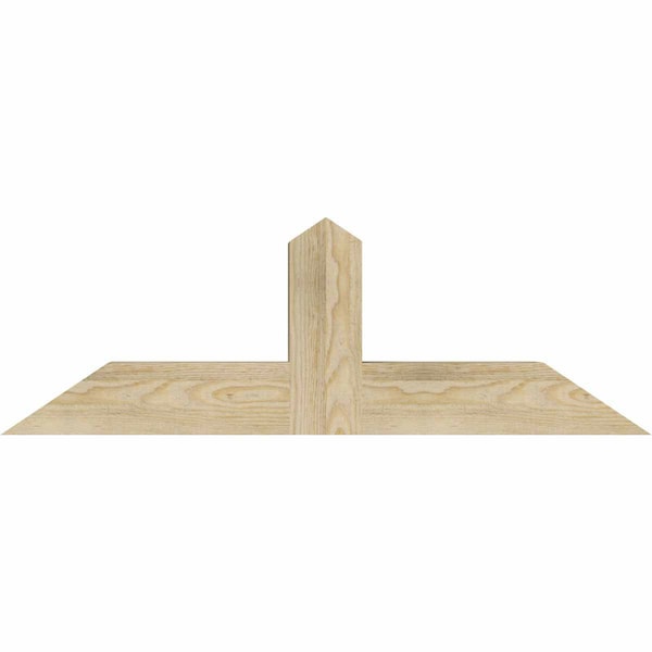 Ekena Millwork Portland Rough Sawn Timber Gable Bracket, Douglas Fir, 36"W x 12"H x 4"D x 4"F, 8/12 Pitch GBW036X12X0404POR00RDF - main